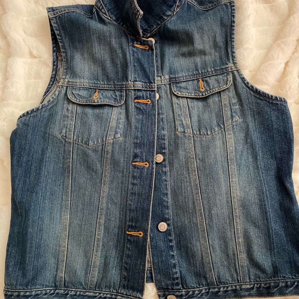 Womens Old Navy Denim Vest Large